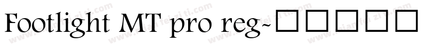 Footlight MT pro reg字体转换